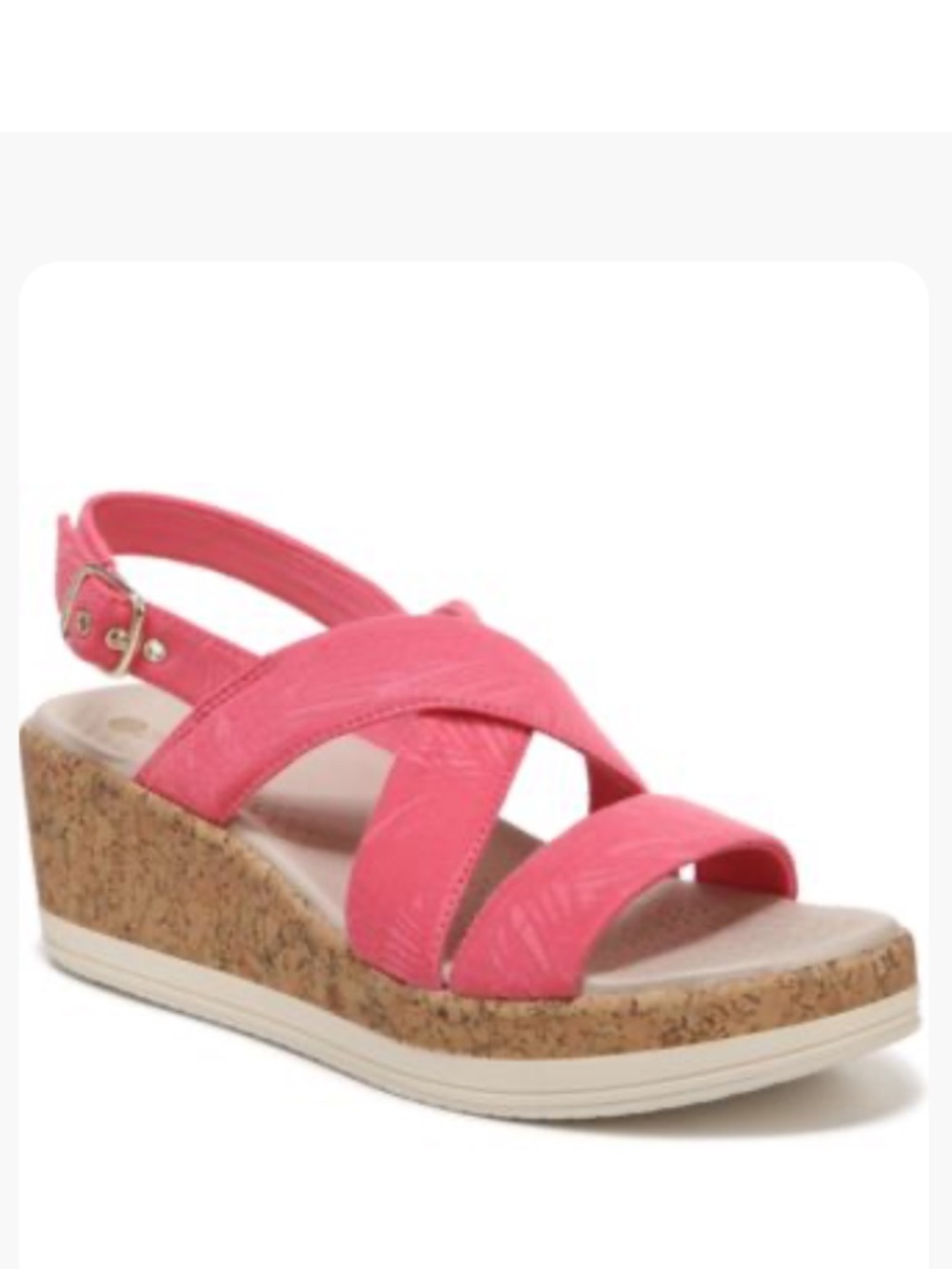 Bzees Radiant Coral Washable Sandals Wedge Slides